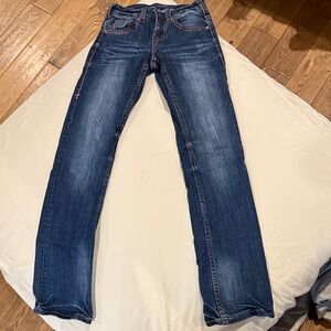 Cowgirl Tuff boot cut Dark Blue Jeans 24x33